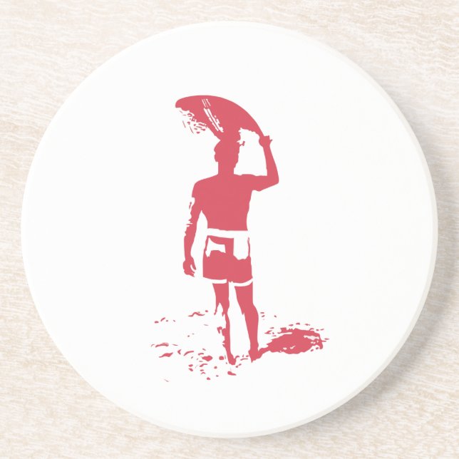 Posavasos Persona que practica surf del verano (Frente)