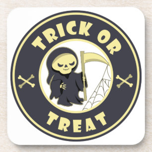 Posavasos Personaje de la muerte de Halloween truco o trato