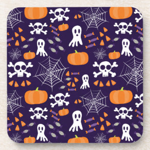Posavasos Personajes Divertidos y Espeluznantes de Halloween
