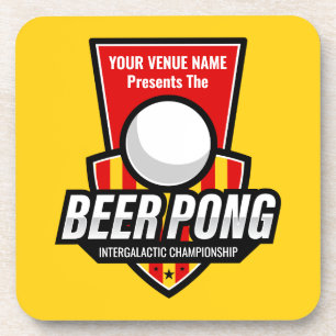 Posavasos Personalice este logotipo de Beer Pong
