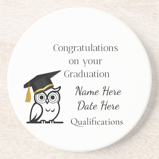 Posavasos Personalised Graduation Gift for Her – Custom Name (Frente)