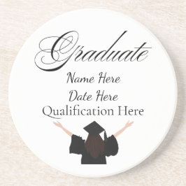 Posavasos Personalised Graduation Name, Custom Gift for her