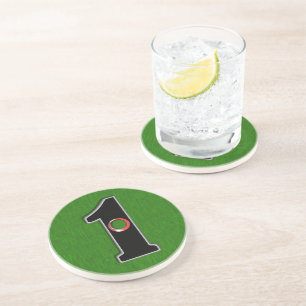 Posavasos Personaliza este Lucky Golfer Hole en un solo dise