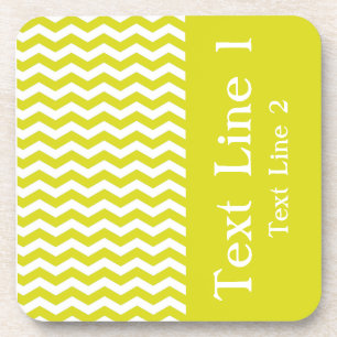 Posavasos Personalizable Chevron con olas de piña de Hawái