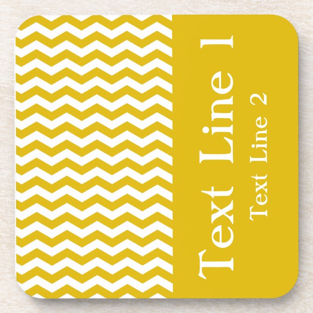 Posavasos Personalizable Chevron de la ola del atardecer de  (Frente)