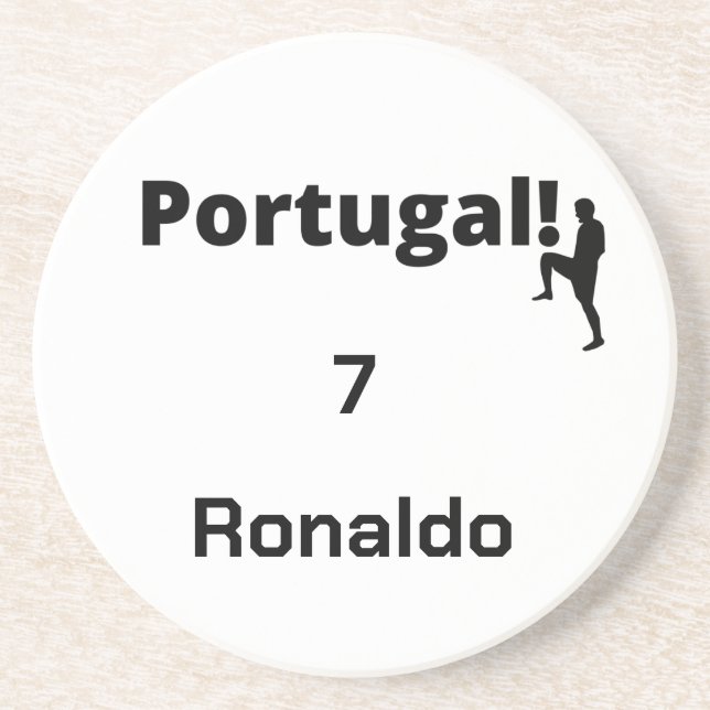 Posavasos Personalizable de jugador de fútbol de Portugal (Frente)
