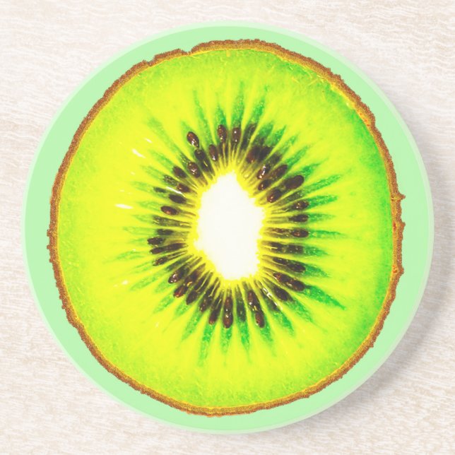 Posavasos personalizable de kiwi (Frente)