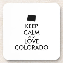 POSAVASOS PERSONALIZABLE MANTENER CALMA Y AMAR A COLORADO
