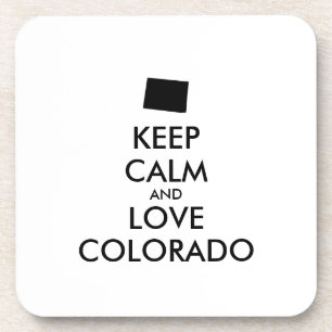 POSAVASOS PERSONALIZABLE MANTENER CALMA Y AMAR A COLORADO