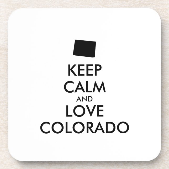 POSAVASOS PERSONALIZABLE MANTENER CALMA Y AMAR A COLORADO