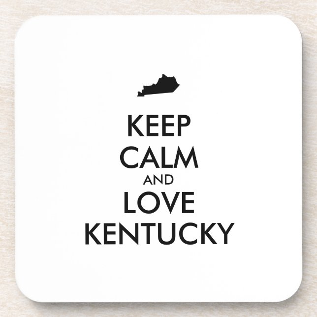 Posavasos Personalizable MANTENER CALMA Y AMAR A KENTUCKY (Frente)