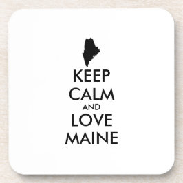 POSAVASOS PERSONALIZABLE MANTENER CALMA Y AMAR A MAINE