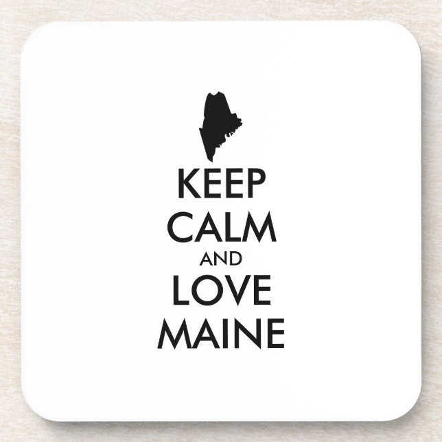 POSAVASOS PERSONALIZABLE MANTENER CALMA Y AMAR A MAINE (Frente)