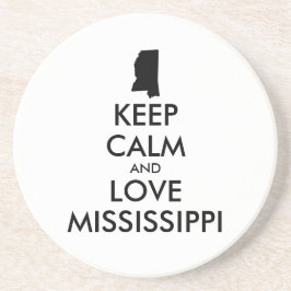 Posavasos Personalizable MANTENER CALMA Y AMAR A MISSISSIPPI