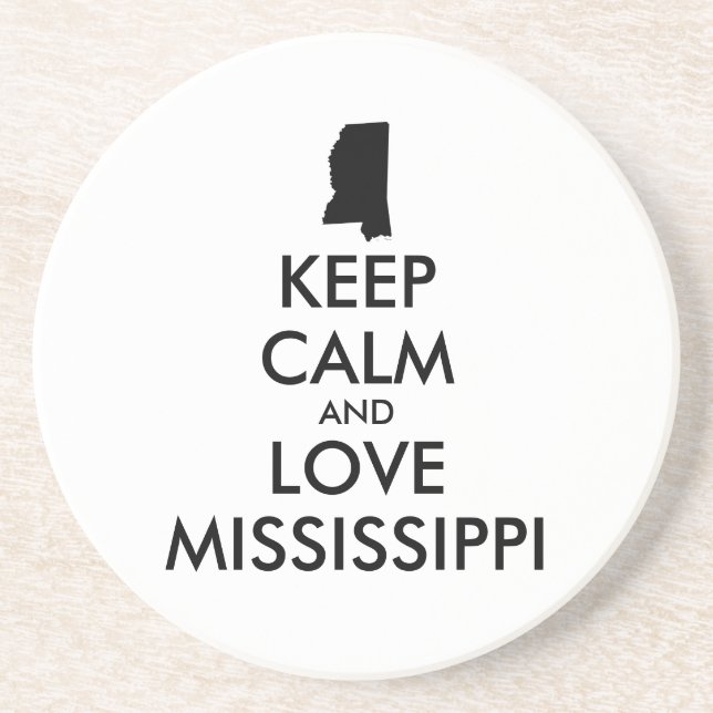 Posavasos Personalizable MANTENER CALMA Y AMAR A MISSISSIPPI