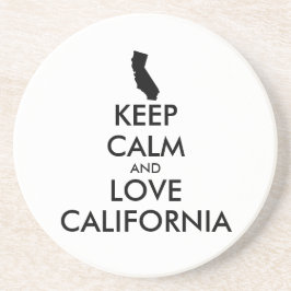 Posavasos Personalizable MANTENER CALMA Y AMAR CALIFORNIA