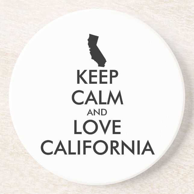 Posavasos Personalizable MANTENER CALMA Y AMAR CALIFORNIA (Frente)