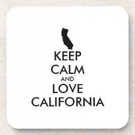 Posavasos Personalizable MANTENER CALMA Y AMAR CALIFORNIA