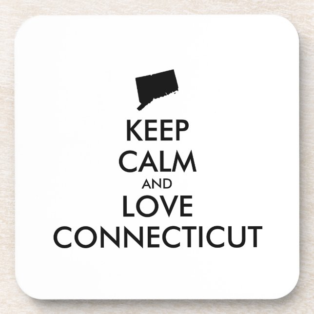 Posavasos Personalizable MANTENER CALMA Y AMAR CONECTICUADO (Frente)