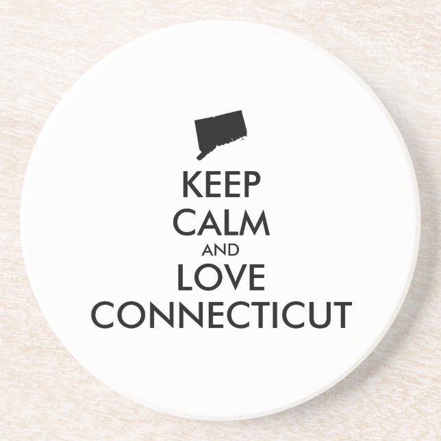 Posavasos Personalizable MANTENER CALMA Y AMAR CONECTICUADO (Frente)