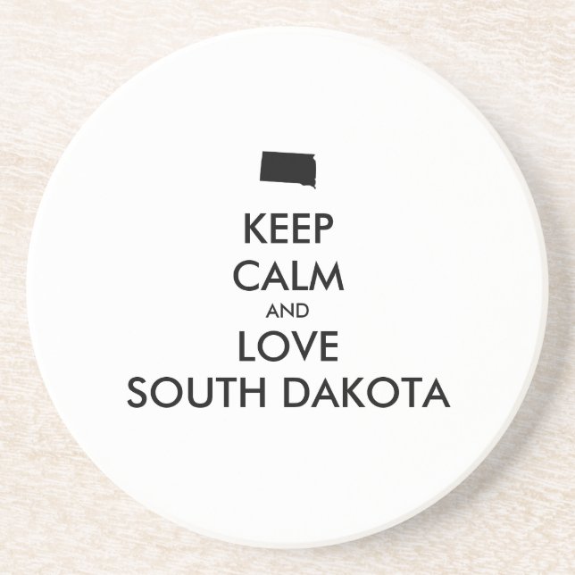 Posavasos Personalizable MANTENER LA CALMA Y AMAR A DAKOTA D (Frente)