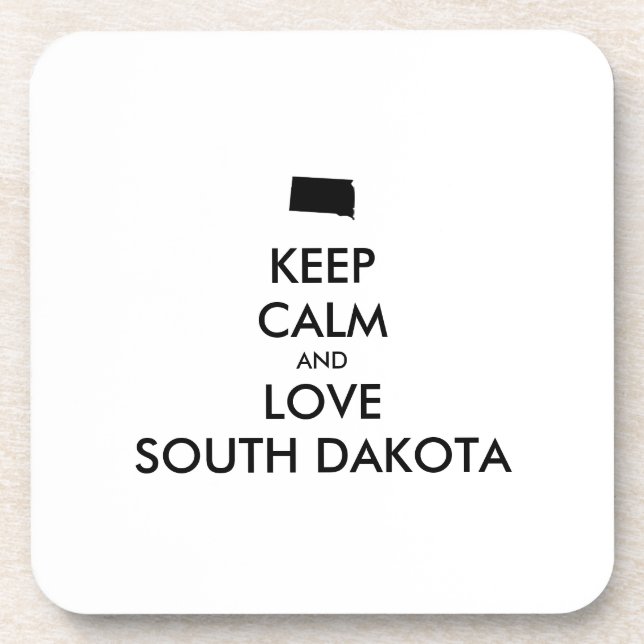 Posavasos Personalizable MANTENER LA CALMA Y AMAR A DAKOTA D (Frente)