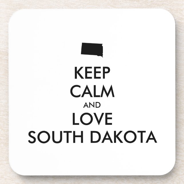 Posavasos Personalizable MANTENER LA CALMA Y AMAR A DAKOTA D (Frente)