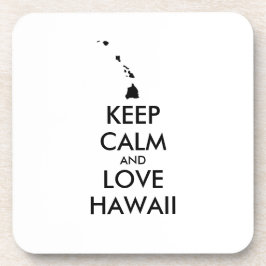 Posavasos Personalizable MANTENER LA CALMA Y AMAR A HAWAII