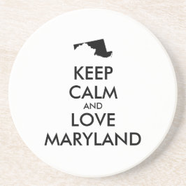 Posavasos Personalizable MANTENER LA CALMA Y AMAR A MARYLAND