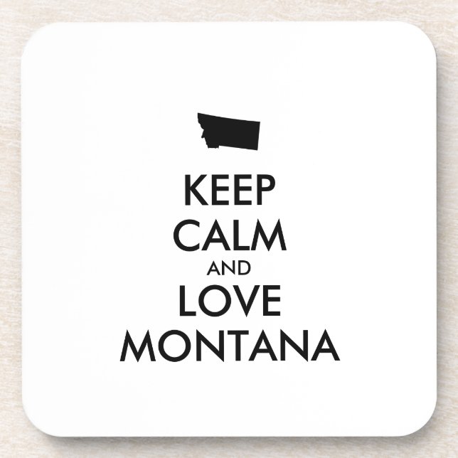 POSAVASOS PERSONALIZABLE MANTENER LA CALMA Y AMAR A MONTANA (Frente)