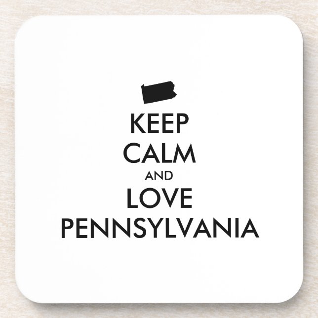 Posavasos Personalizable MANTENER LA CALMA Y AMAR A PENNSYLV (Frente)
