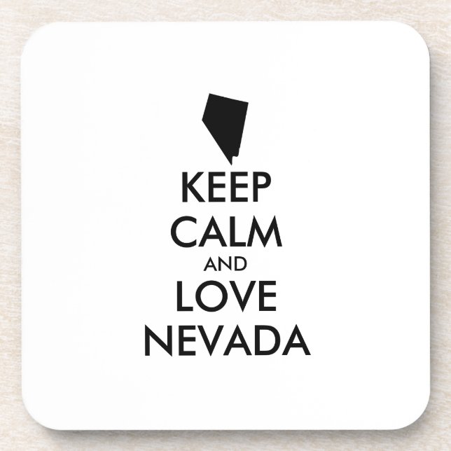 Posavasos Personalizable MANTENER LA CALMA Y AMAR NEVADA (Frente)