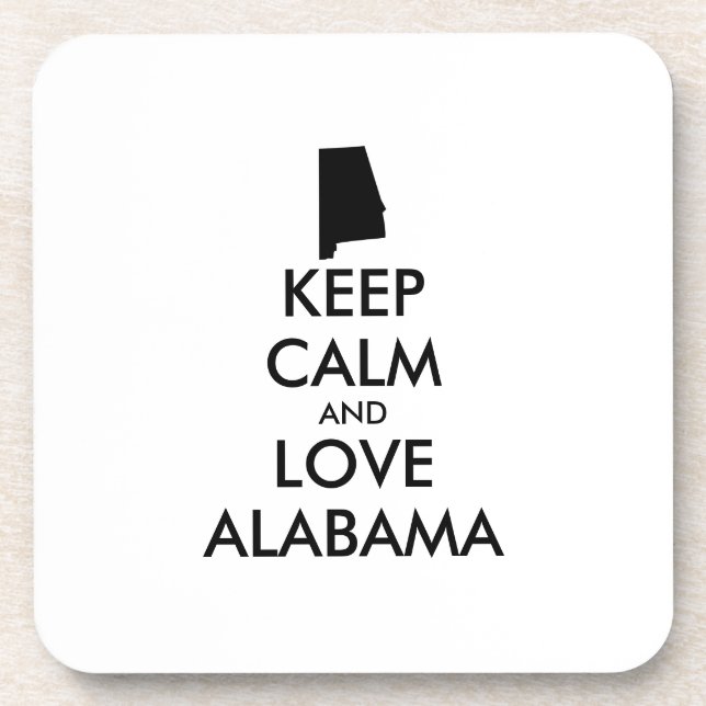 Posavasos Personalizable MANTENGA CALMA Y AME A ALABAMA (Frente)