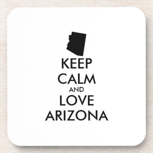 POSAVASOS PERSONALIZABLE MANTENGA CALMA Y AME A ARIZONA