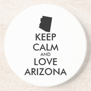 POSAVASOS PERSONALIZABLE MANTENGA CALMA Y AME A ARIZONA