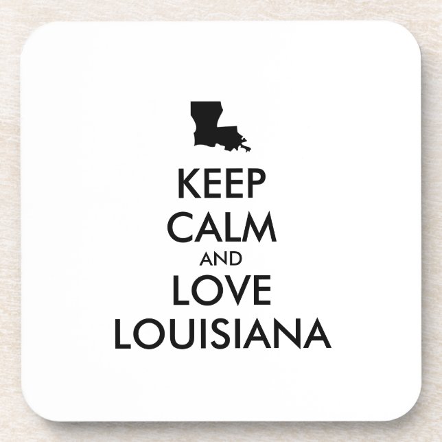 Posavasos Personalizable MANTENGA CALMA Y AME A LOUISIANA (Frente)