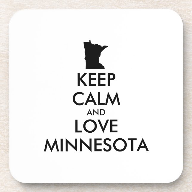 Posavasos Personalizable MANTENGA CALMA Y AME A MINNESOTA (Frente)