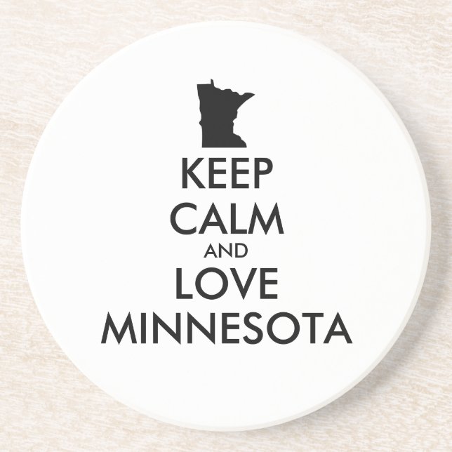 Posavasos Personalizable MANTENGA CALMA Y AME A MINNESOTA (Frente)