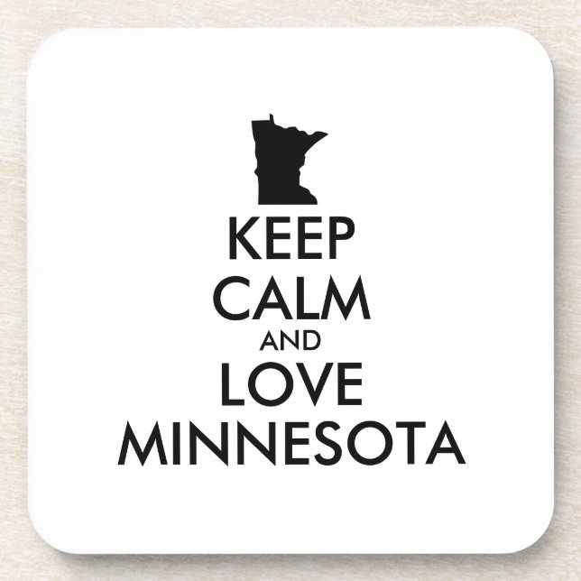 Posavasos Personalizable MANTENGA CALMA Y AME A MINNESOTA (Frente)