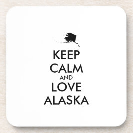 Posavasos Personalizable MANTENGA LA CALMA Y AME A ALASKA