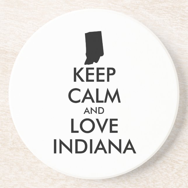 POSAVASOS PERSONALIZABLE MANTENGA LA CALMA Y AME A INDIANA