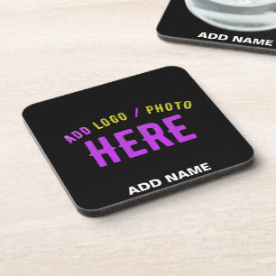 POSAVASOS PERSONALIZABLE MODERNO ESTILO NEGRO VERIFICADO MAR