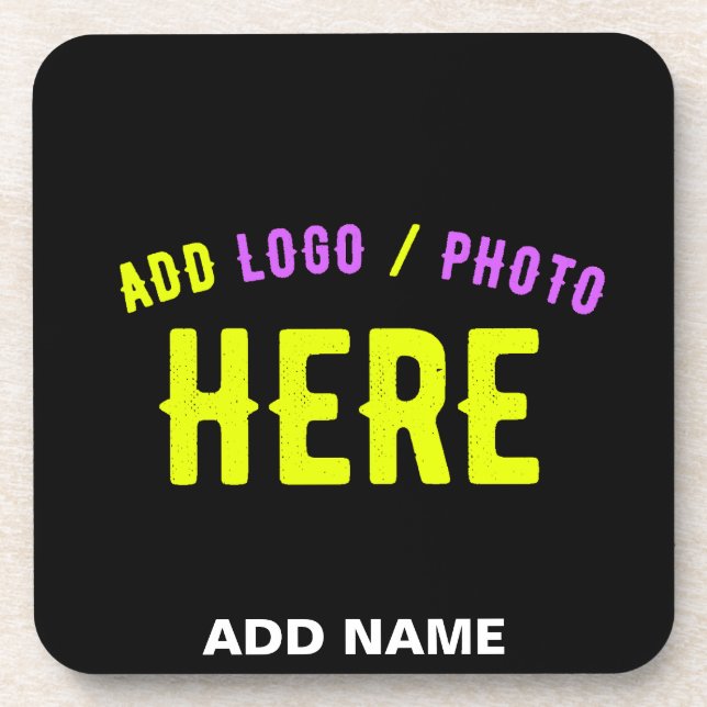 POSAVASOS PERSONALIZABLE MODERNO ESTILO NEGRO VERIFICADO MAR (Frente)