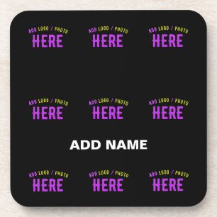 POSAVASOS PERSONALIZABLE MODERNO ESTILO NEGRO VERIFICADO MAR