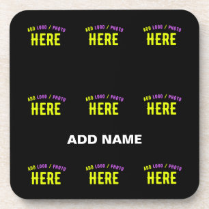 POSAVASOS PERSONALIZABLE MODERNO ESTILO NEGRO VERIFICADO MAR