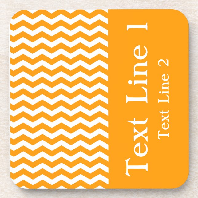 Posavasos Personalizable Wave Chevron Naranja de Marbella (Frente)