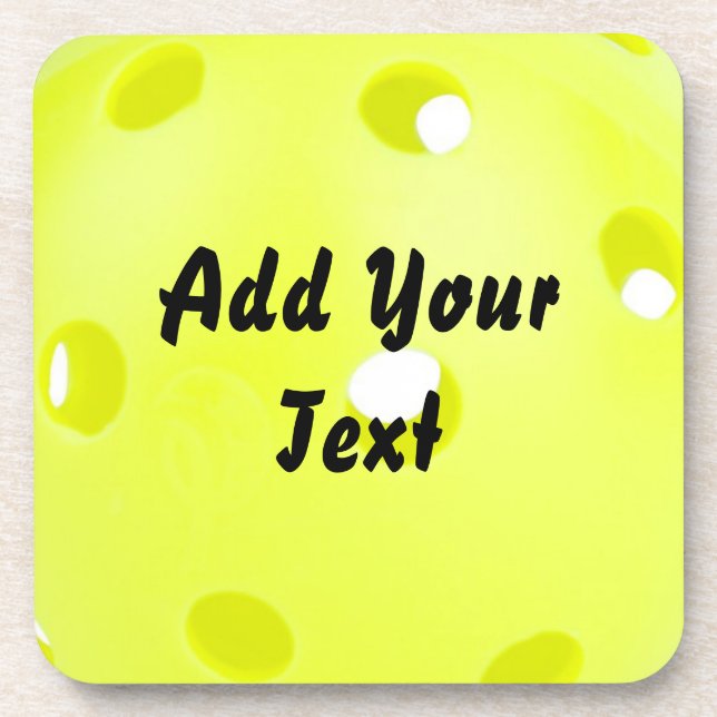 Posavasos Personalización del Personalizar Amarillo de la pe (Frente)