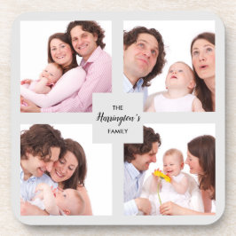 Posavasos Personalizado 4 Sección Collage de fotos de famili