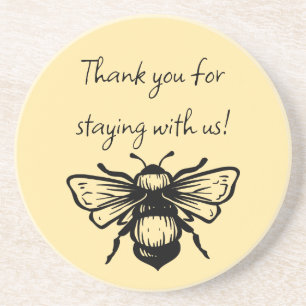 Posavasos Personalizado Bee Coasters Sandstone