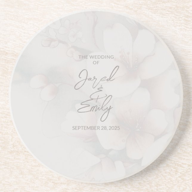 Posavasos Personalizado Cherry Blossom Boda (Frente)